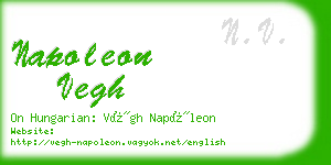 napoleon vegh business card